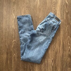 Express Jeans Women's Size 6 L (28x32) Skinny Mid Rise Dark Wash Blue Stretch